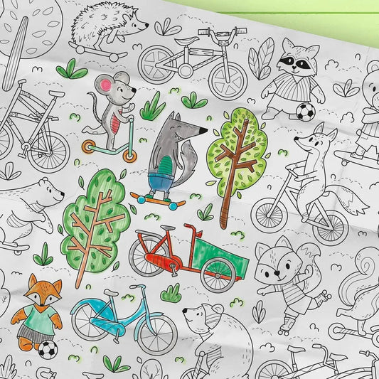 Pico Giant Colouring Page - Bike Ride