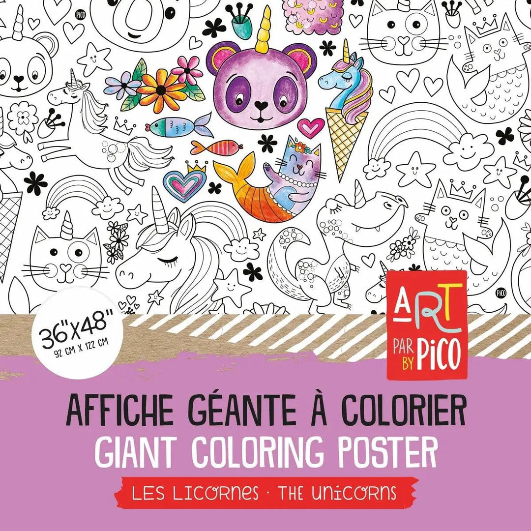Pico Giant Colouring Page - Unicorns