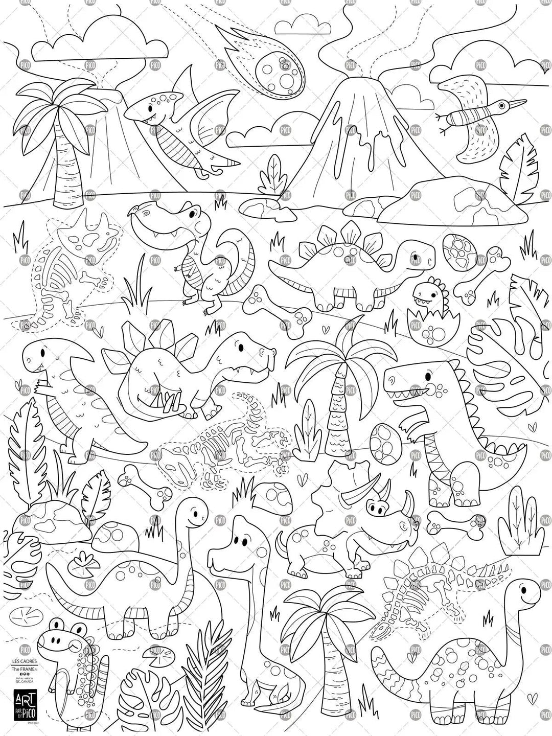 Pico Giant Colouring Page - Dinosaurs