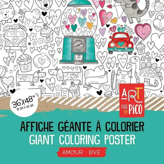 Pico Giant Colouring Page - Love