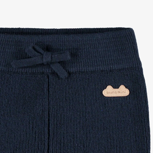 Souris Mini Navy Knit Baby Pants