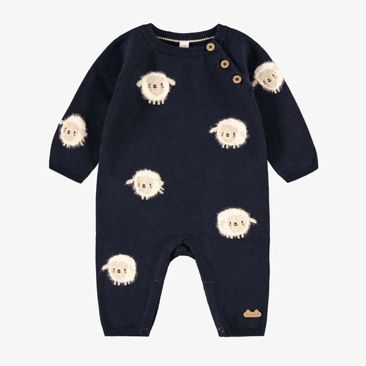 Souris Mini Navy Blue Knit Onepiece