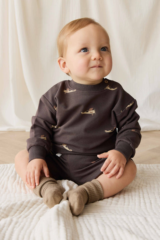 Jamie Kay Organic Cotton Peyton Sweatshirt in Pilot Planes Bistre