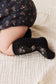 Jamie Kay Tasha Floral Jacquard Sock in Black Beauty