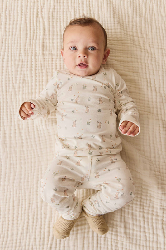 Jamie Kay Organic Cotton Jarrah Long Sleeve Pj Set in Lapin Jardin Crisp