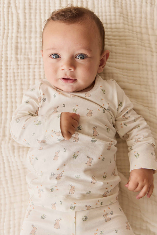 Jamie Kay Organic Cotton Jarrah Long Sleeve Pj Set in Lapin Jardin Crisp
