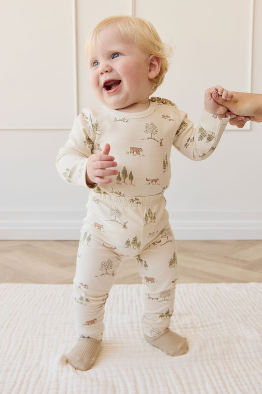 Jamie Kay Organic Cotton Everyday Legging in Pine Forest Friends