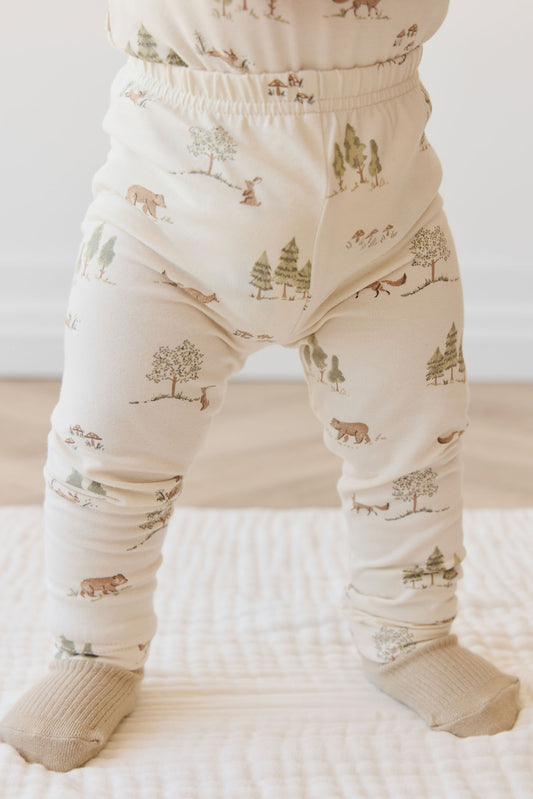 Jamie Kay Organic Cotton Everyday Legging in Pine Forest Friends