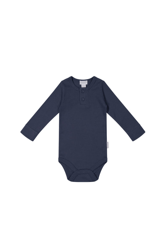 Jamie Kay Organic Cotton Modal Long Sleeve Bodysuit in Charter