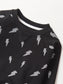 Little Bipsy Pullover in Black Lightning Bolt