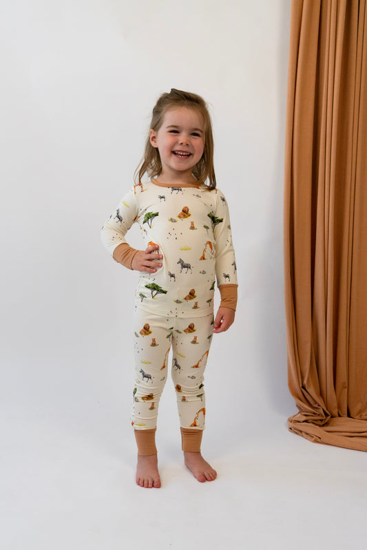 Belan J 2 Piece PJ Set in Safari