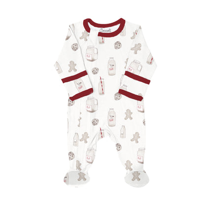 Coccoli Footed Sleeper in Milk & Cookies