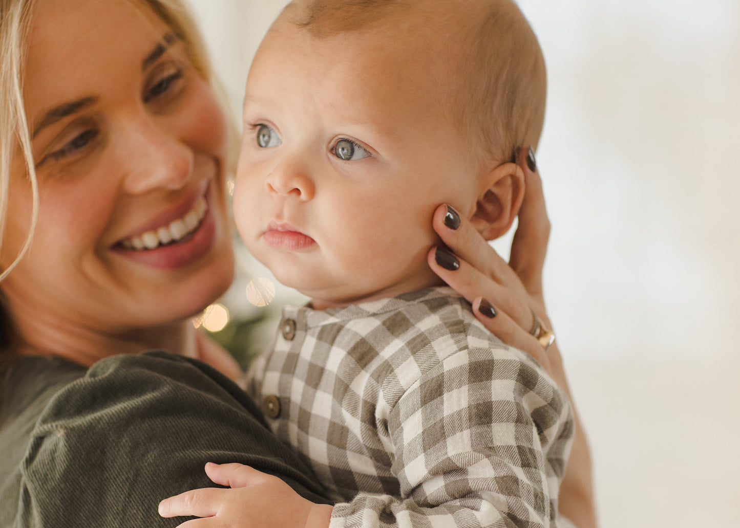 Quincy Mae Woven Jumpsuit in Forest Check