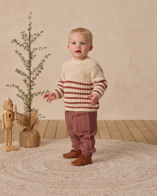 Quincy Mae Rex Sweater in Cranberry