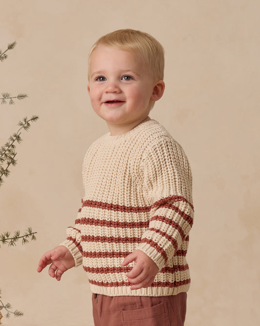 Quincy Mae Rex Sweater in Cranberry