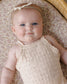 Quincy Mae Annie Knit Romper in Ecru