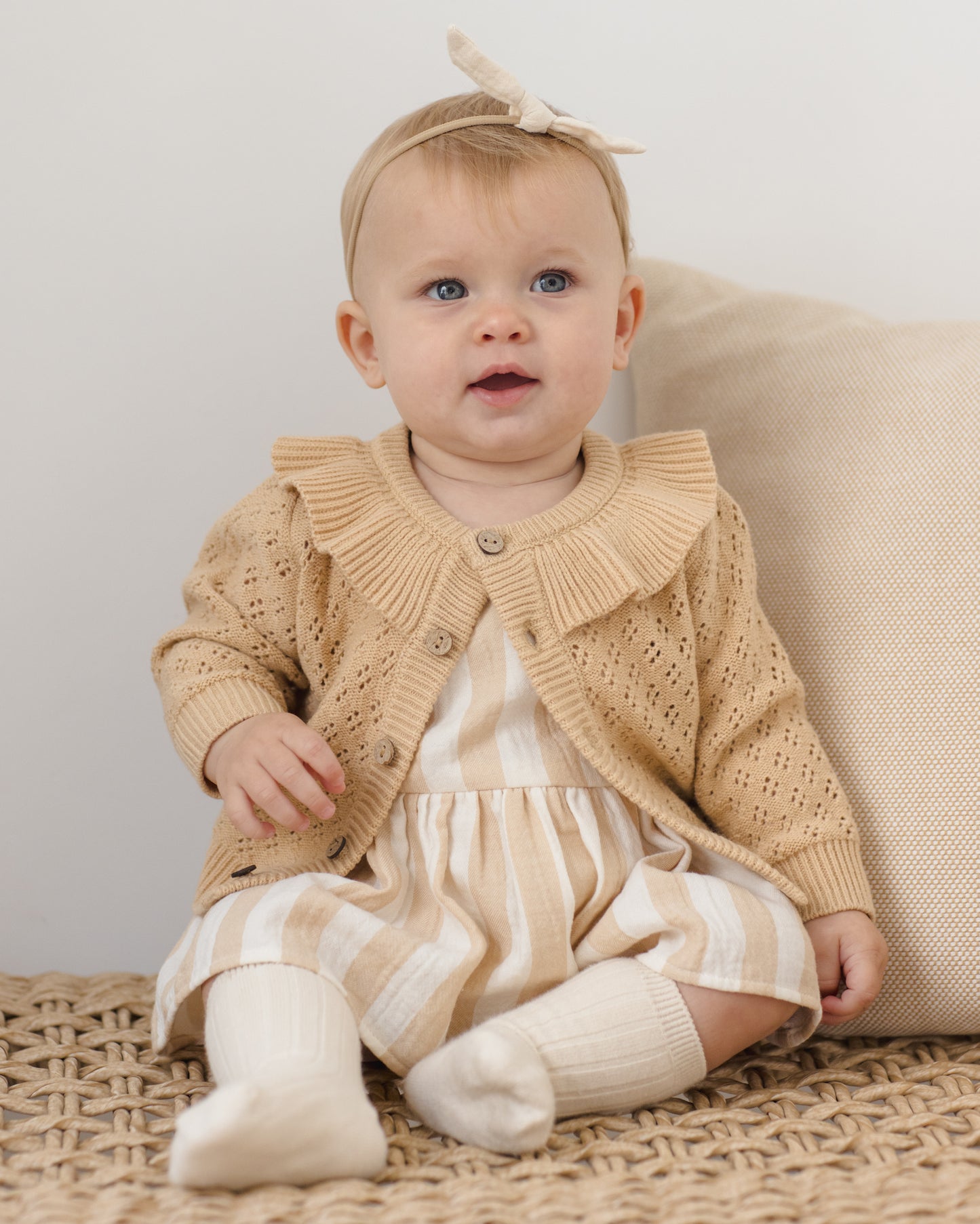 Quincy Mae Skirted Tank Romper in Summer Stripe