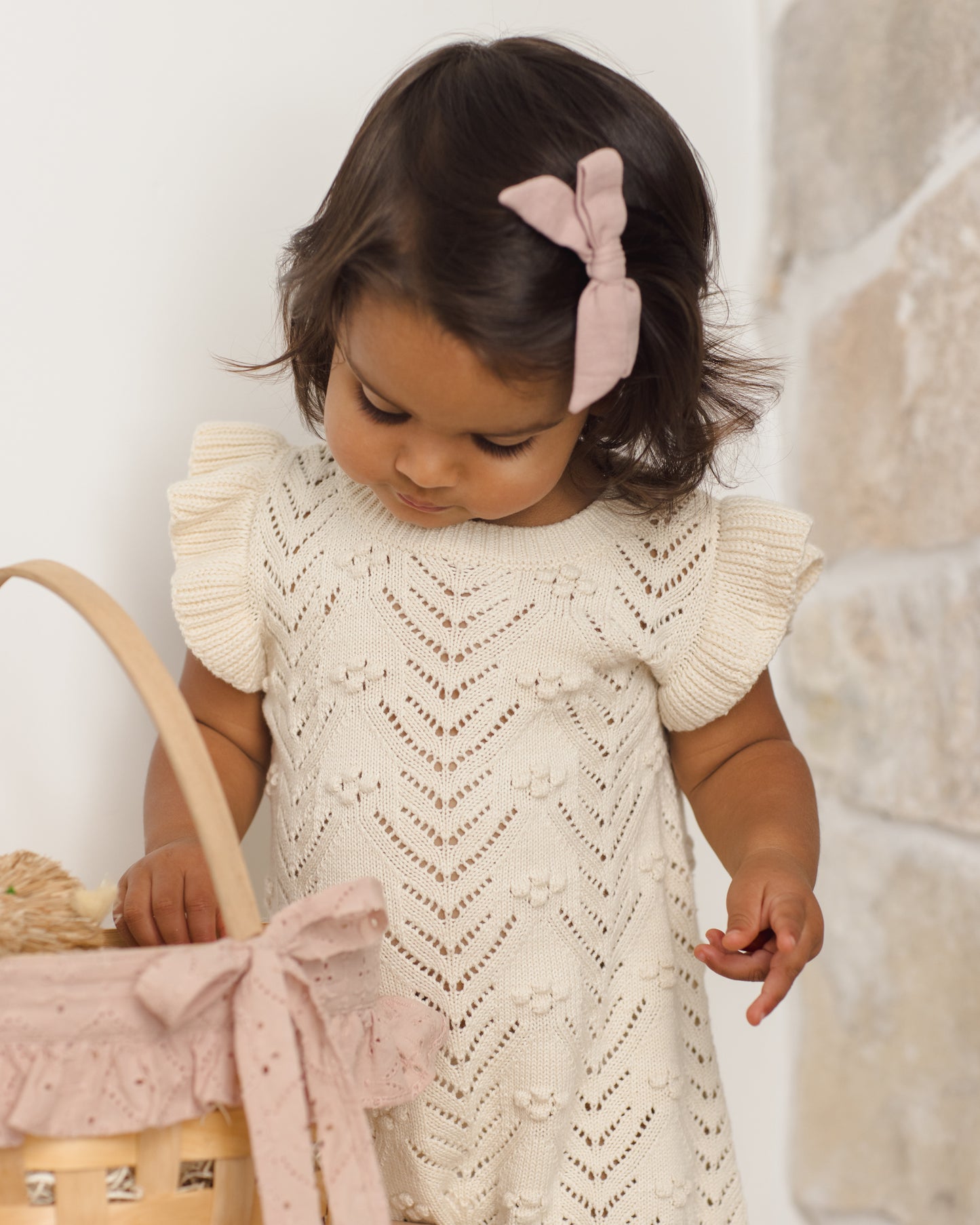 Quincy Mae Bow with Clip Set of 3 - Natural/Mauve/Sage