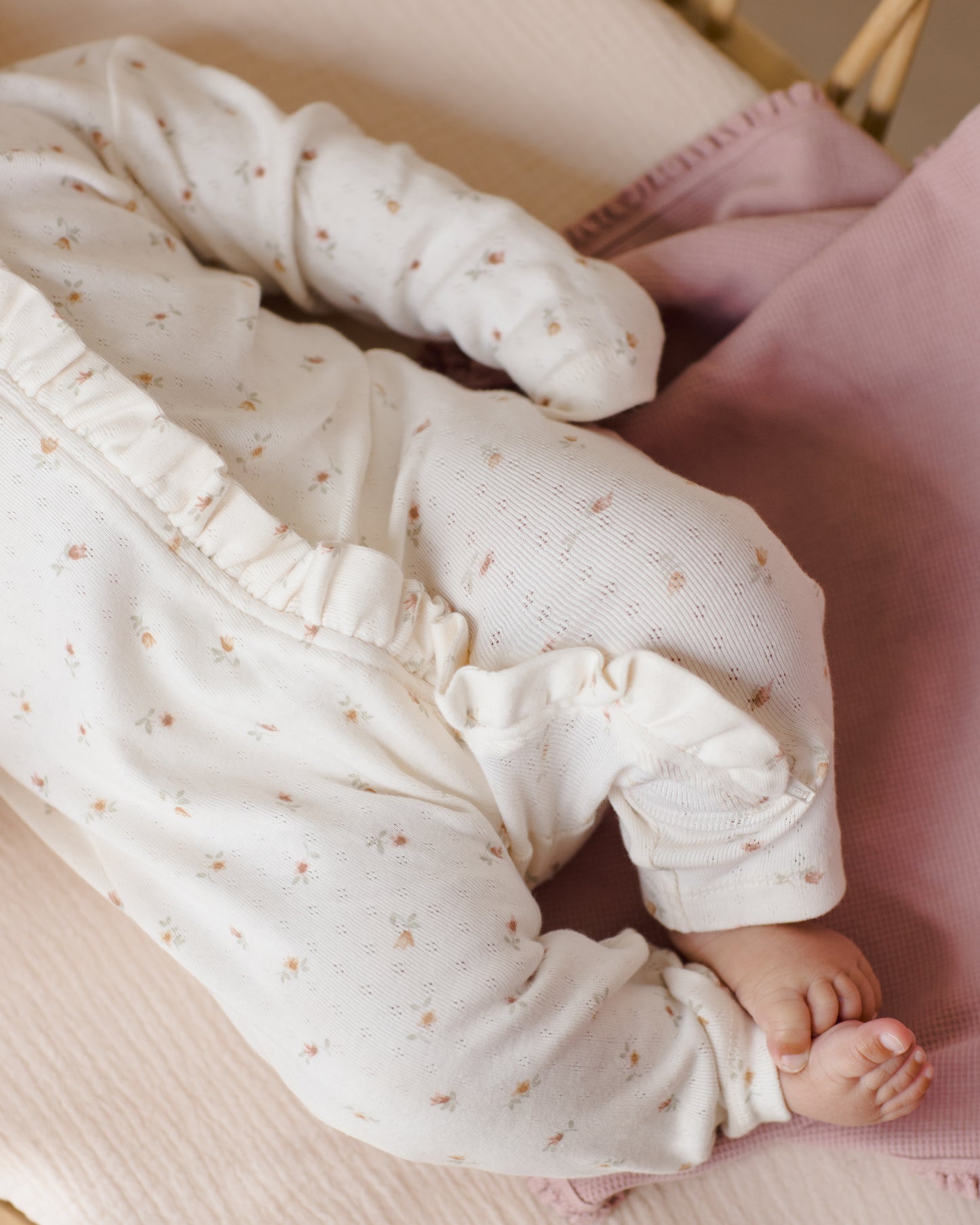 Quincy Mae Waffle Baby Blanket in Mauve