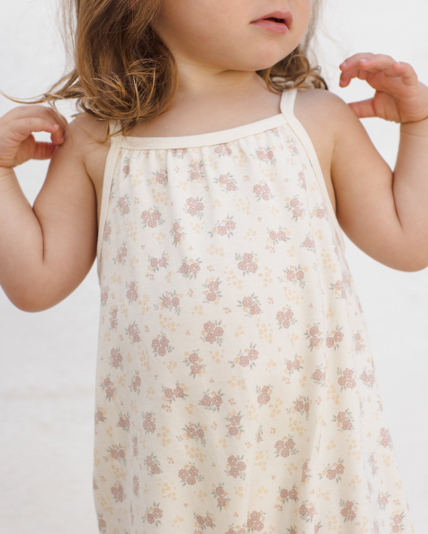 Quincy Mae Smocked Jumpsuit in Flower Field