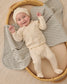 Quincy Mae Wrap Top & Footed Pant Set  in Bunnies