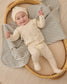 Quincy Mae Wrap Top & Footed Pant Set  in Bunnies