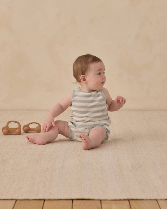 Quincy Mae Terry Tank & Short Set in Sky Stripe
