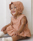 Quincy Mae Woven Ruffle Baby Bonnet in Poppy Floral