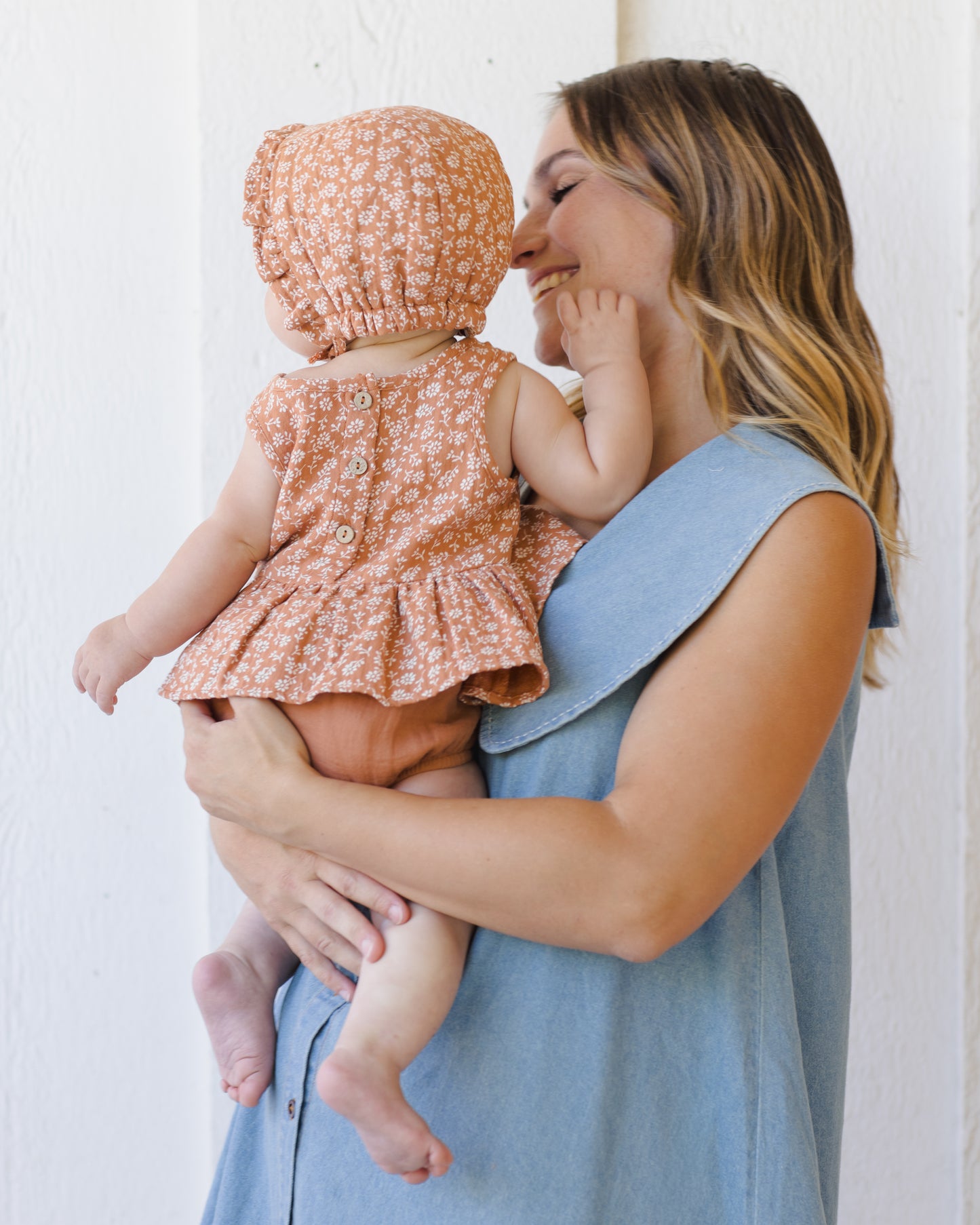 Quincy Mae Sleeveless Peplum Set in Poppy Floral