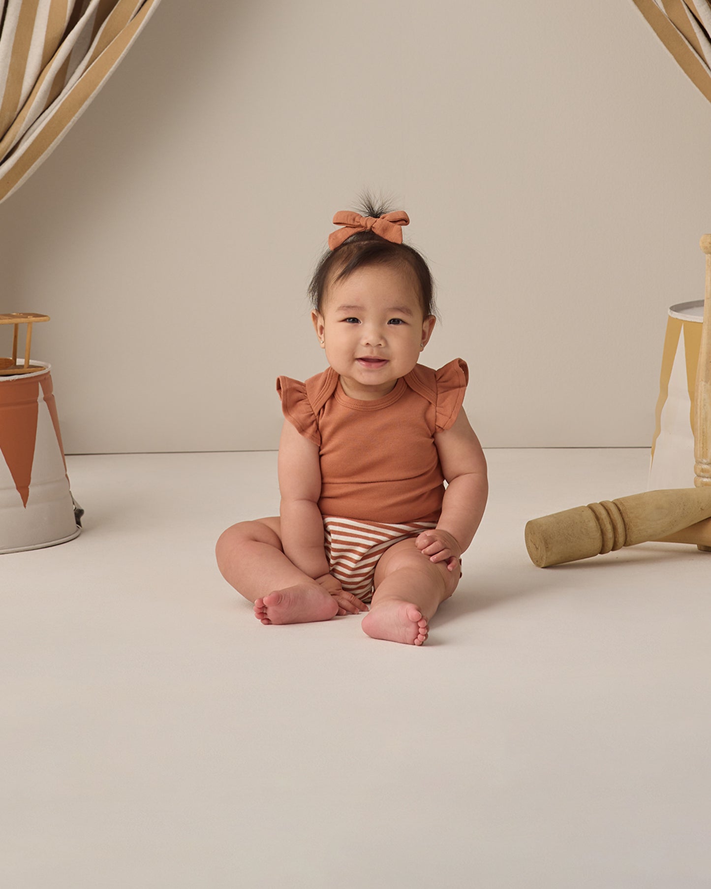 Quincy Mae Bow with Clip Set of 3 - Sky / Blush / Poppy