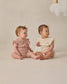 Quincy Mae Knit Pointelle Ruffle Romper in Natural