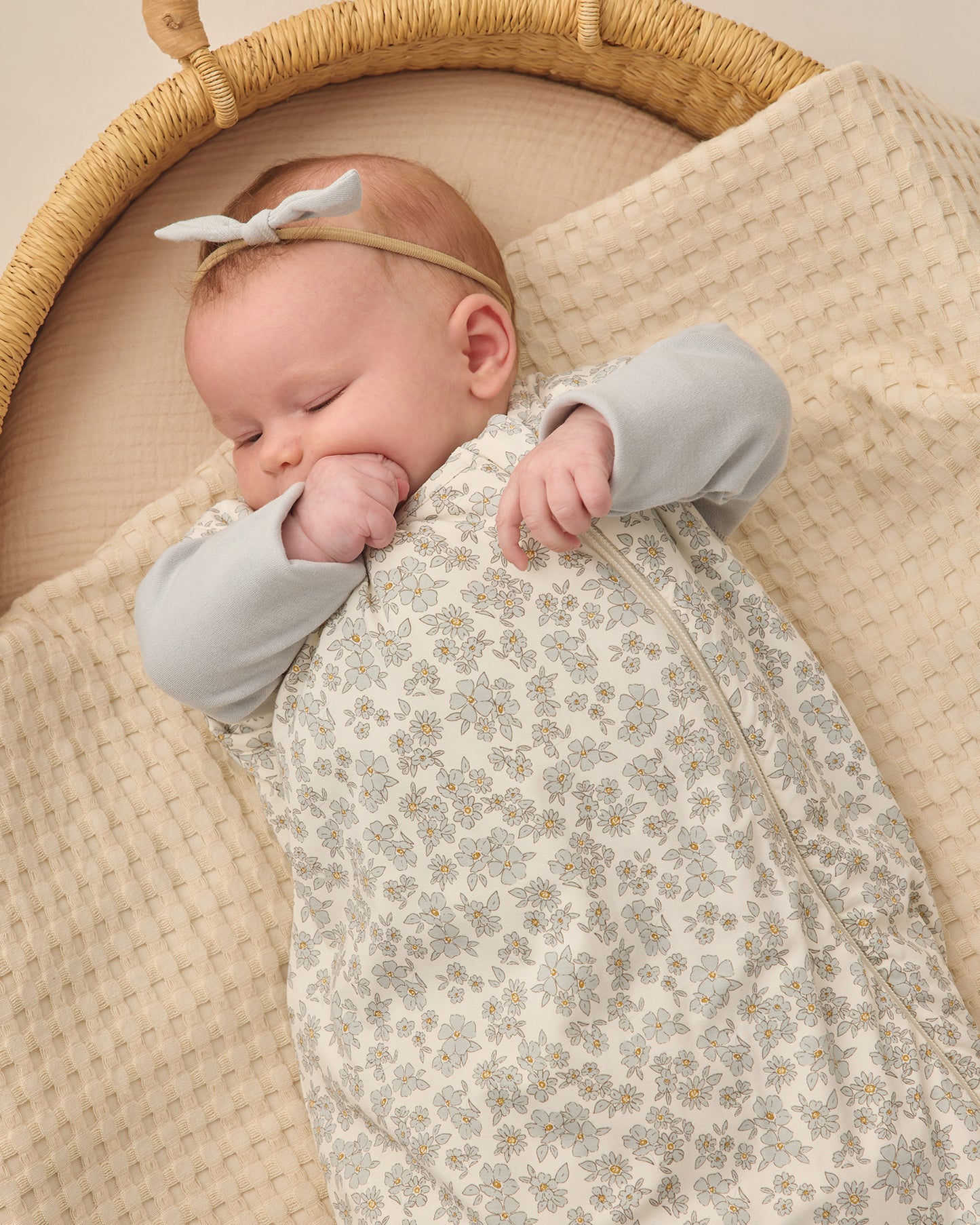 Quincy Mae Bamboo Sleep Bag in Blue Floral