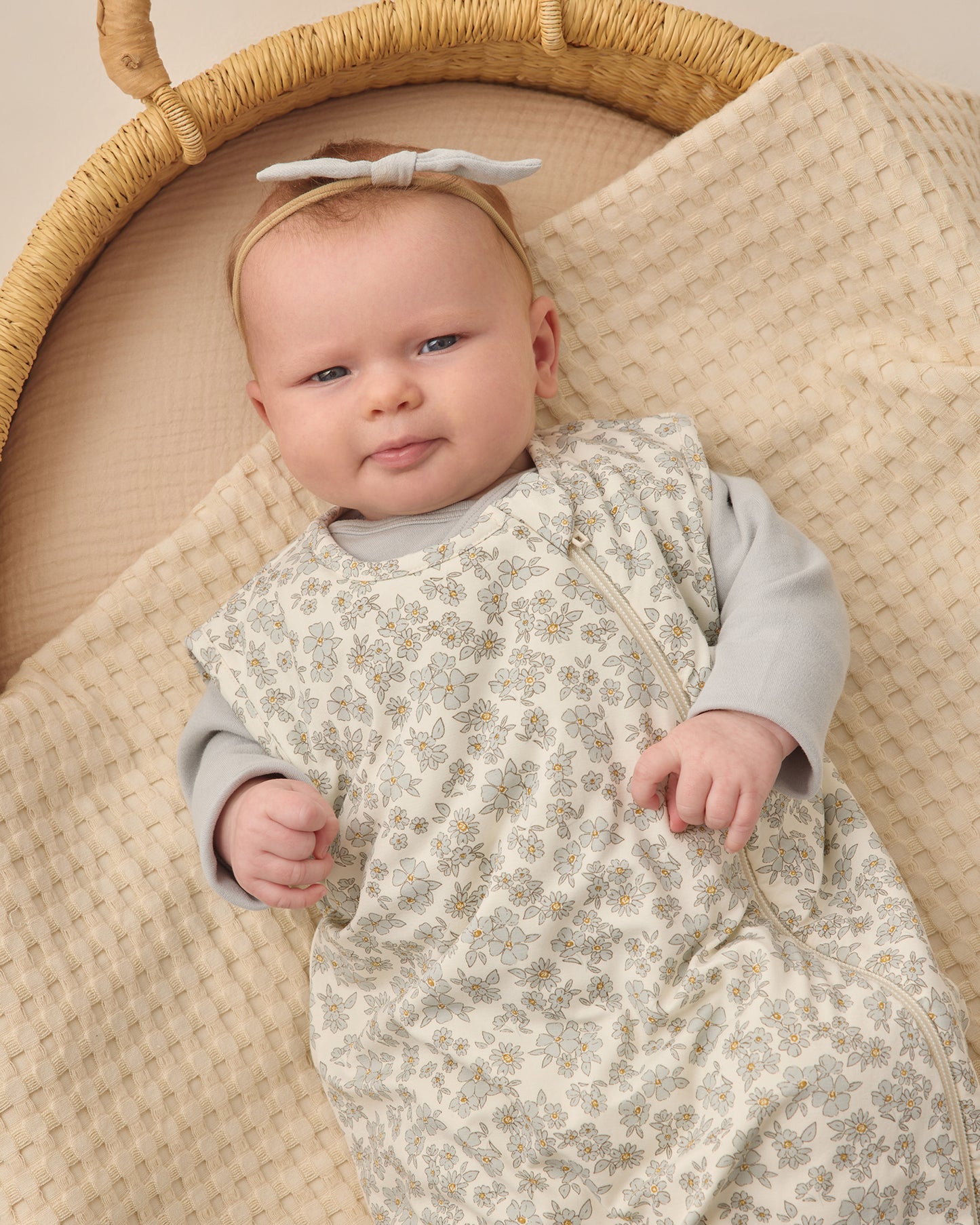 Quincy Mae Bamboo Sleep Bag in Blue Floral