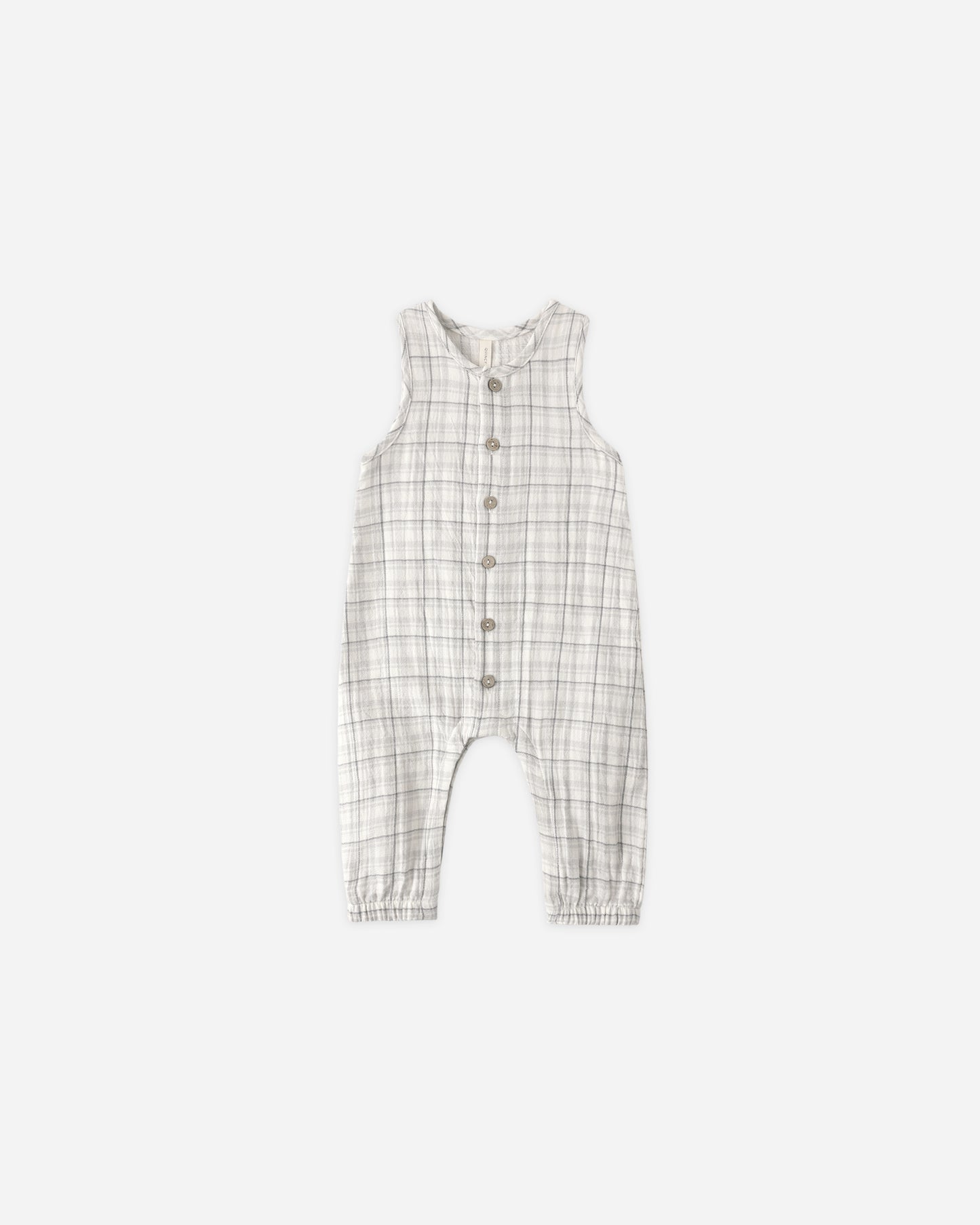 Quincy Mae Woven Jumpsuit in Blue Plaid