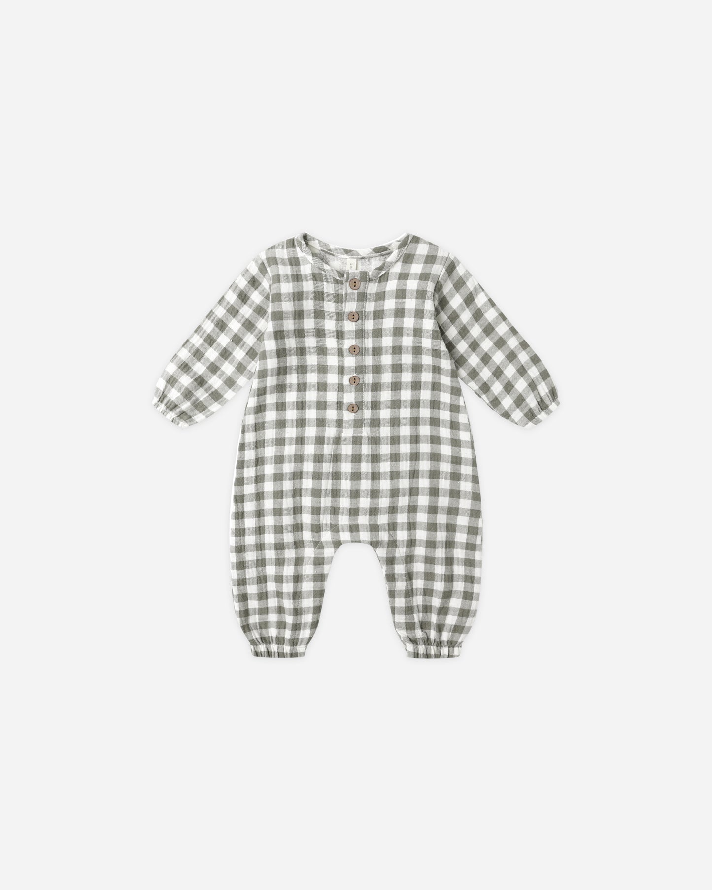 Quincy Mae Woven Jumpsuit in Forest Check