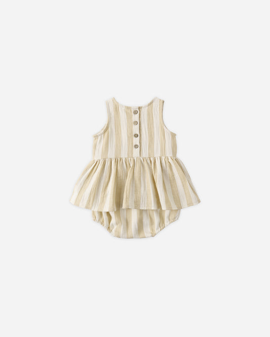Quincy Mae Skirted Tank Romper in Summer Stripe