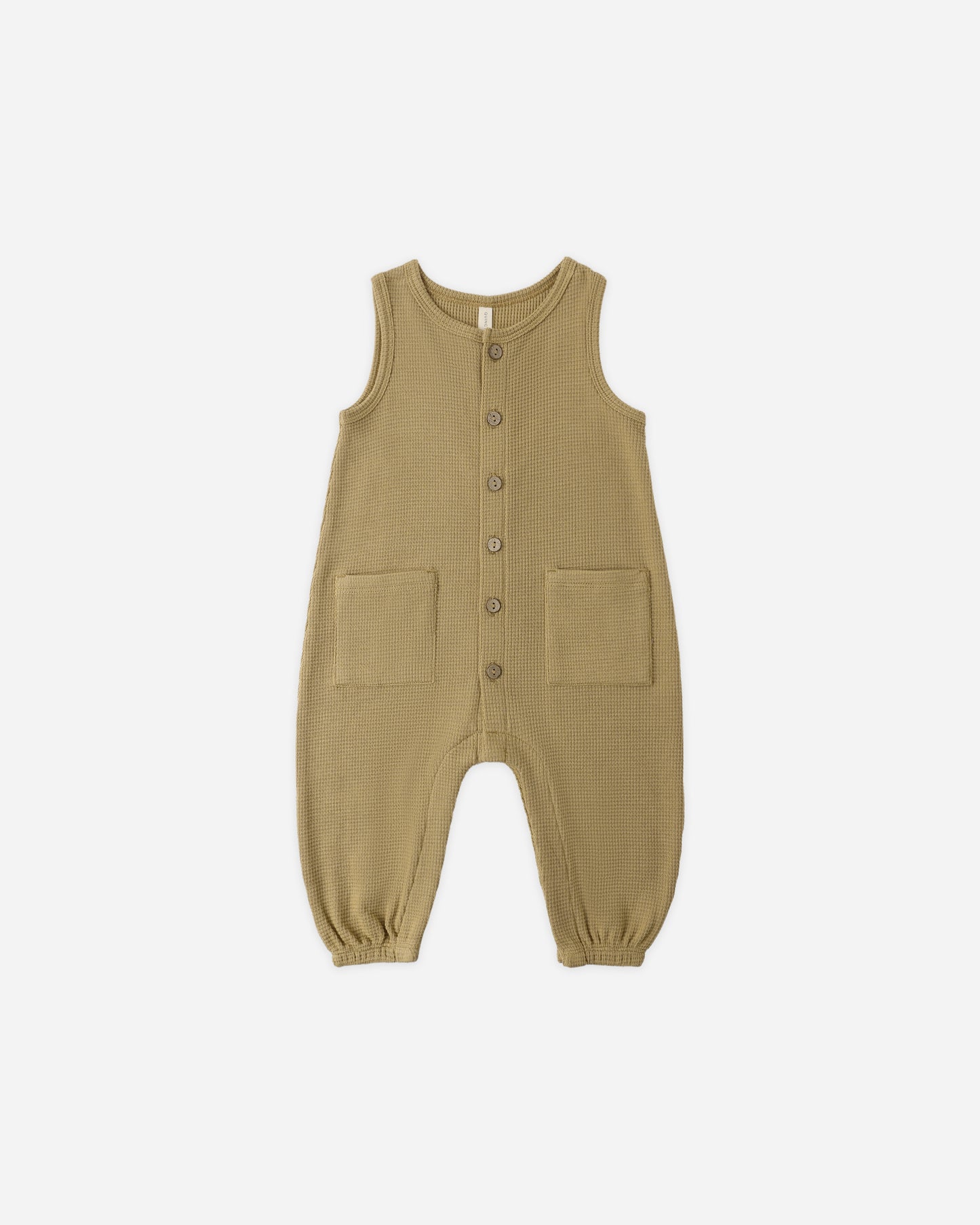 Quincy Mae Waffle Jumpsuit in Honey