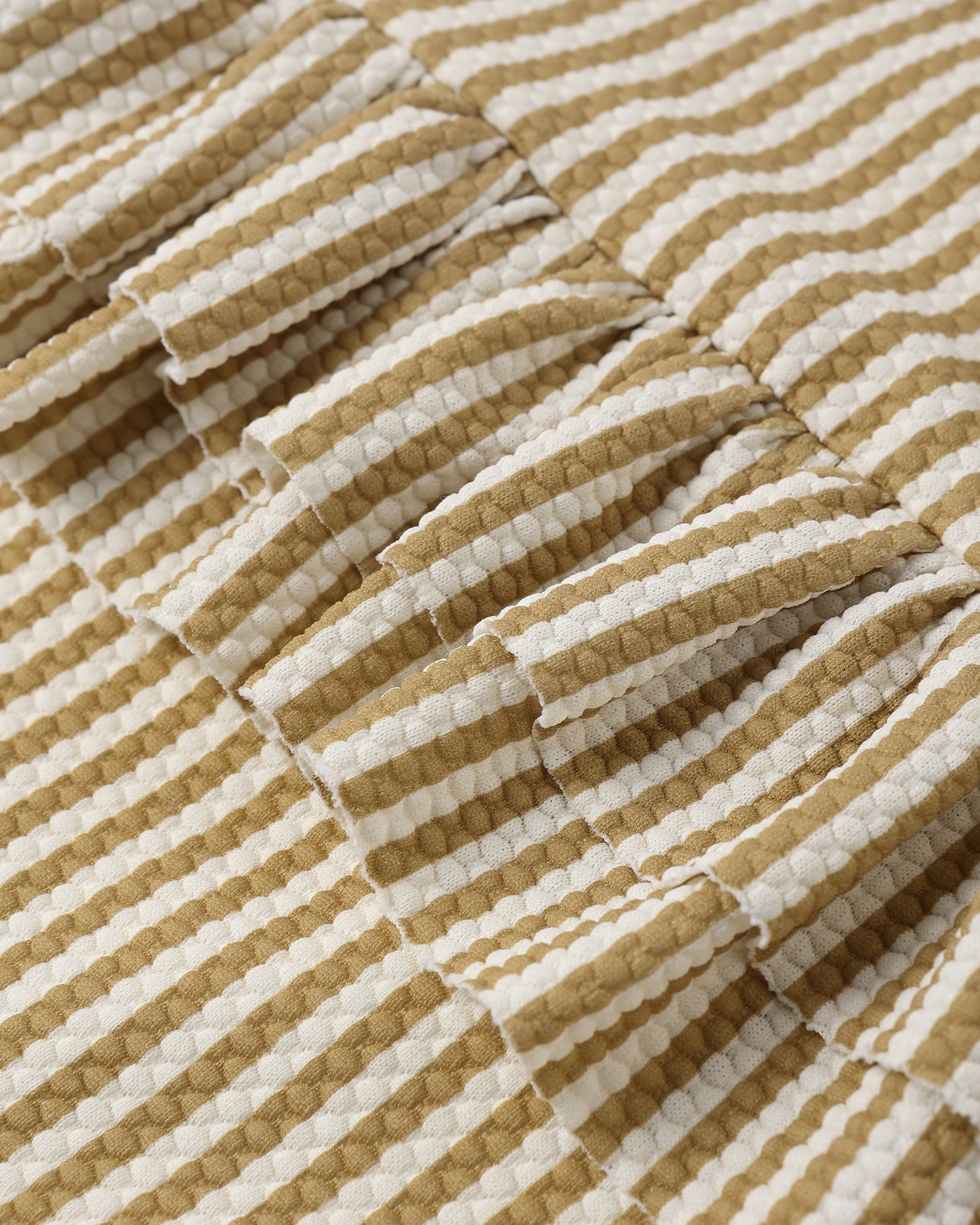 Quincy Mae Ruffled One Piece Swimsuit in Honey Stripe