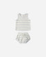 Quincy Mae Terry Tank & Short Set in Sky Stripe