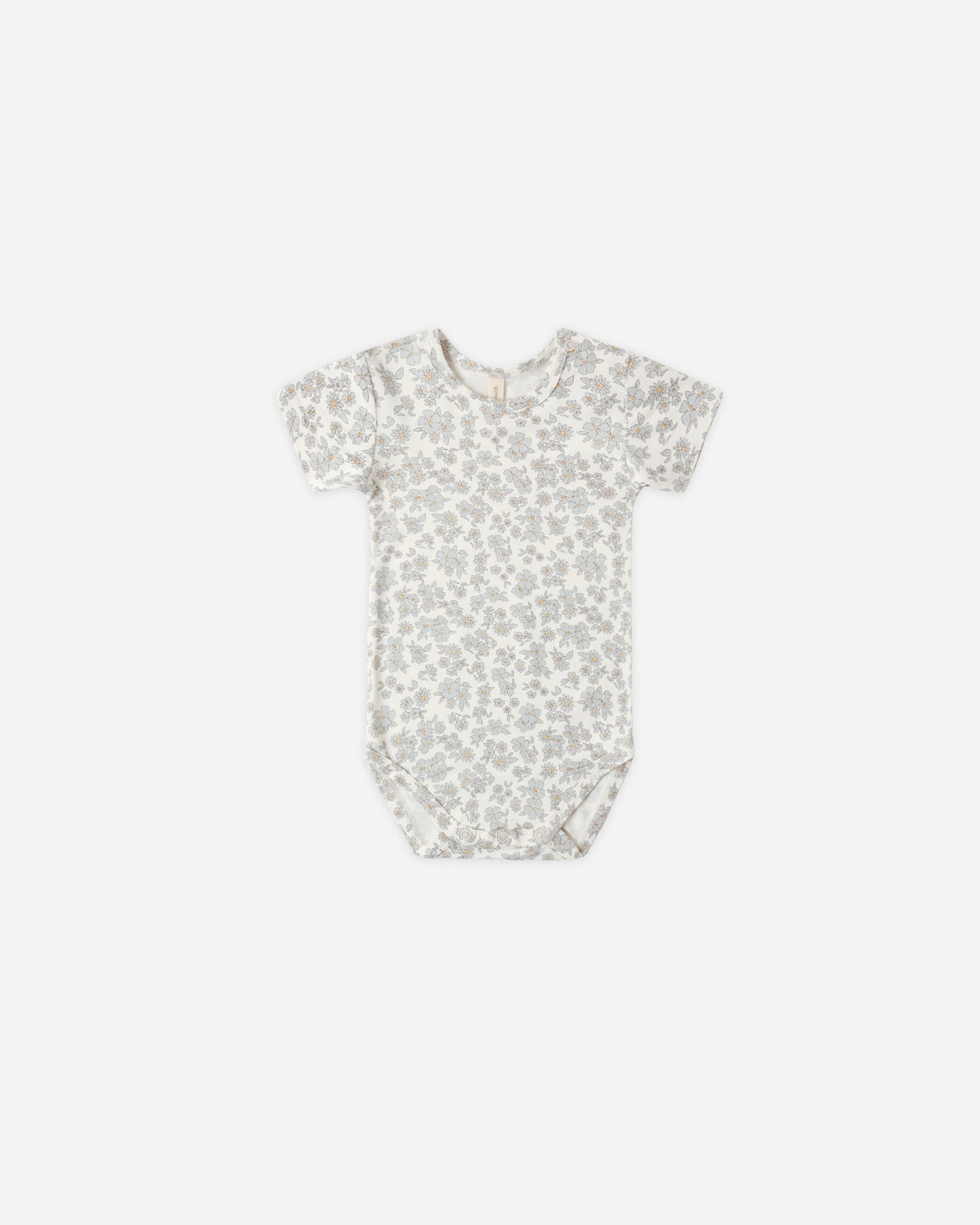 Quincy Mae Bamboo Short Sleeve Bodysuit in Blue Floral