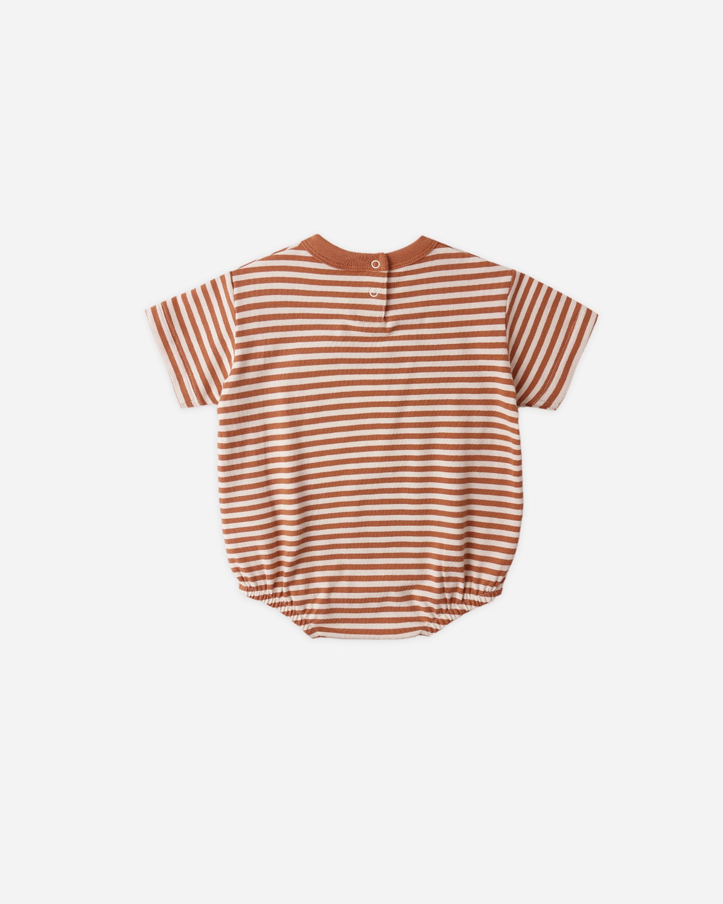 Quincy Mae Relaxed Bubble Romper in Poppy Stripe