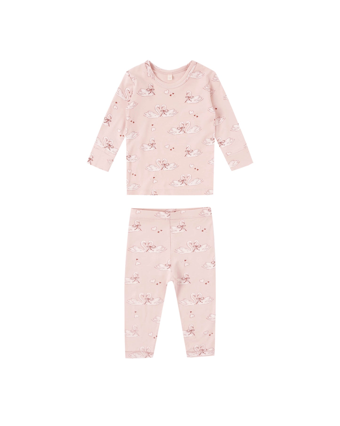 Quincy Mae Bamboo Pajama Set in Swans