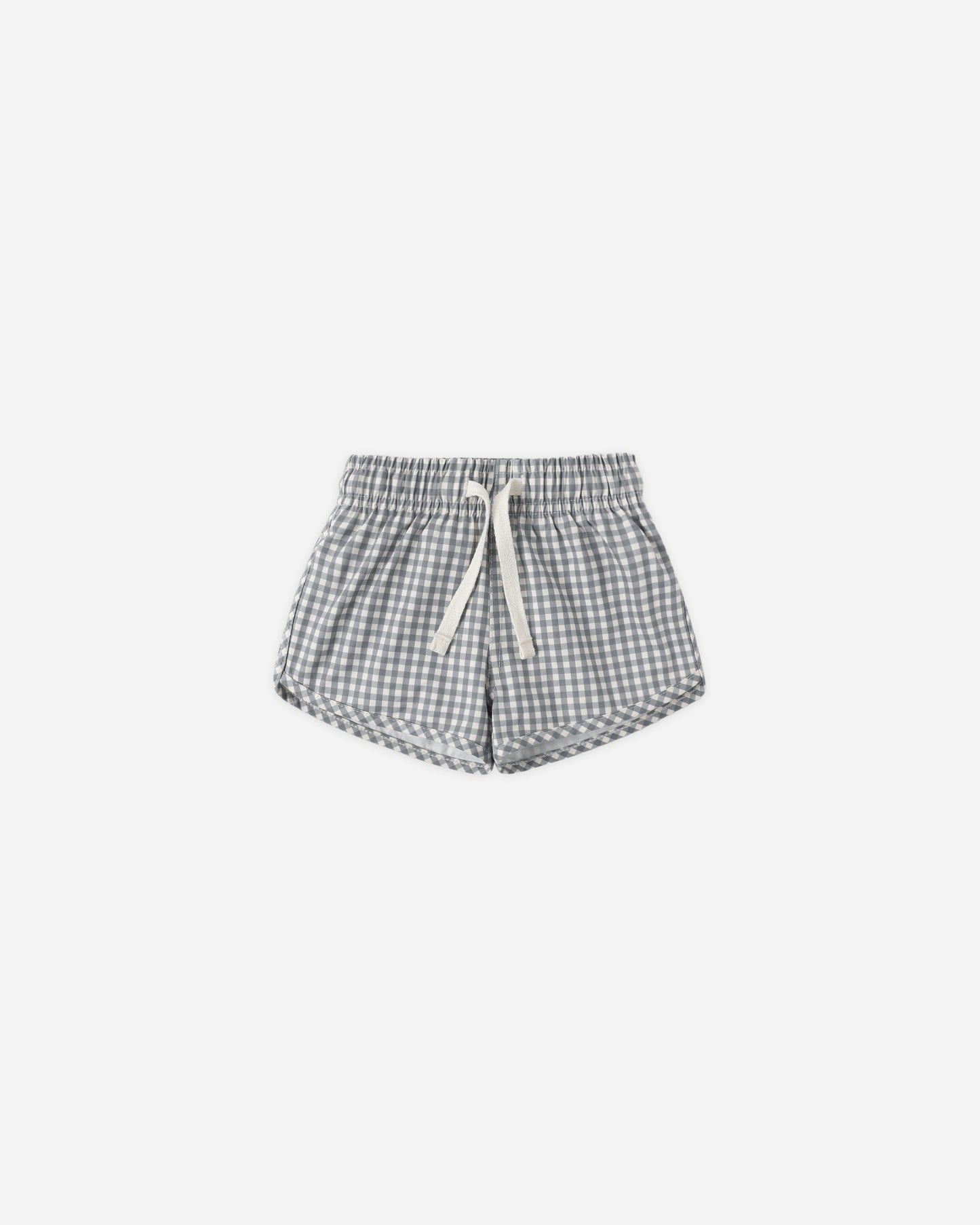 Quincy Mae Swim Short in Ocean Gingham