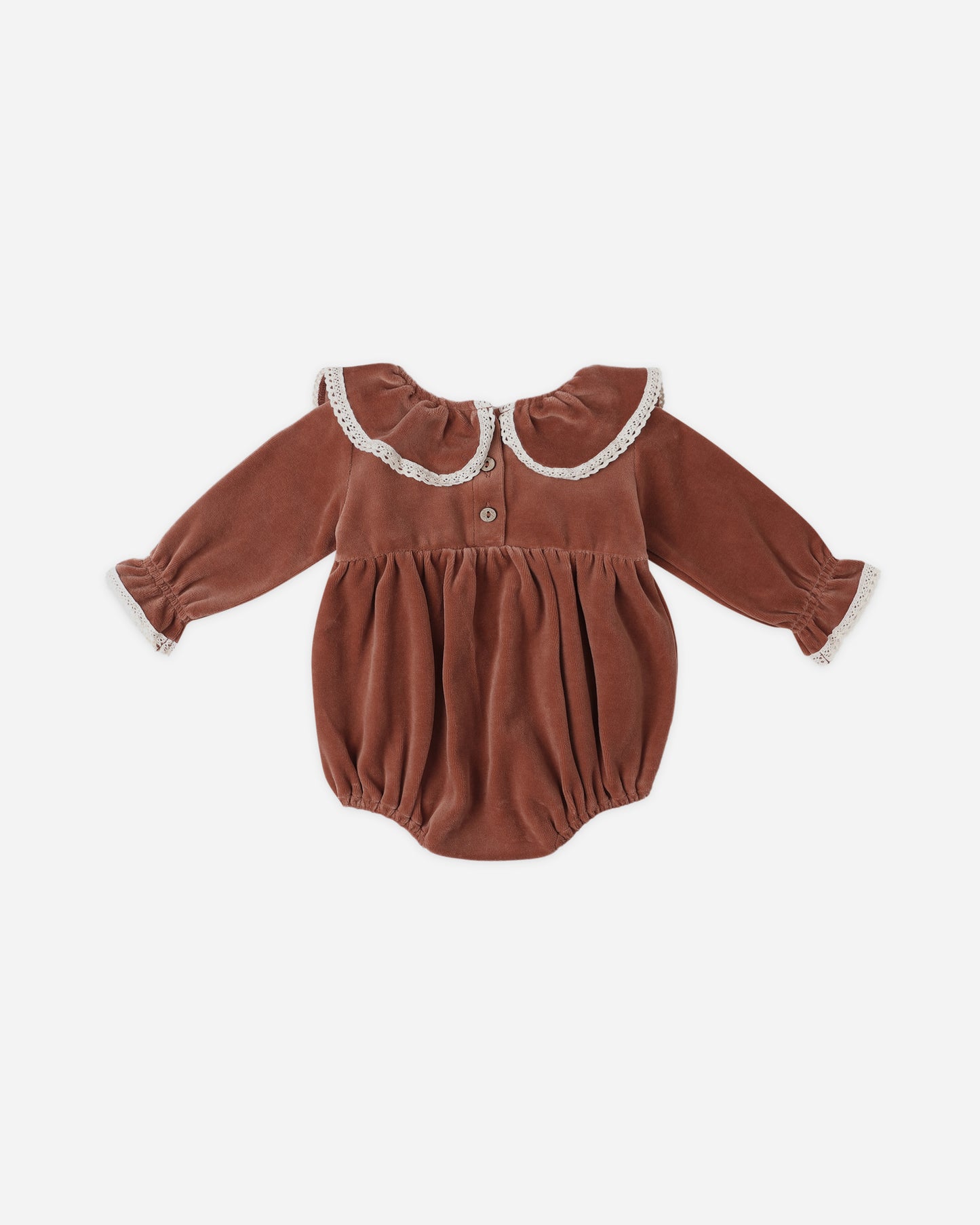 Quincy Mae Wendy Romper in Cranberry