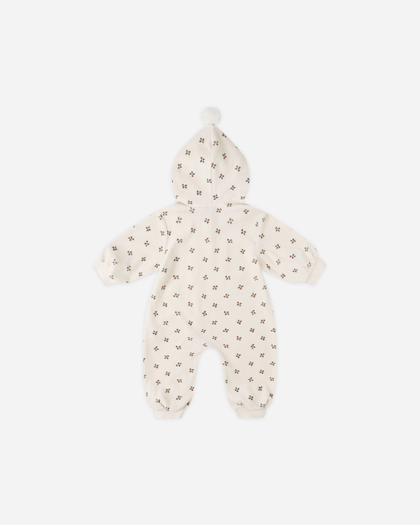 Quincy Mae Velour Zip Jumpsuit in Holly Berry