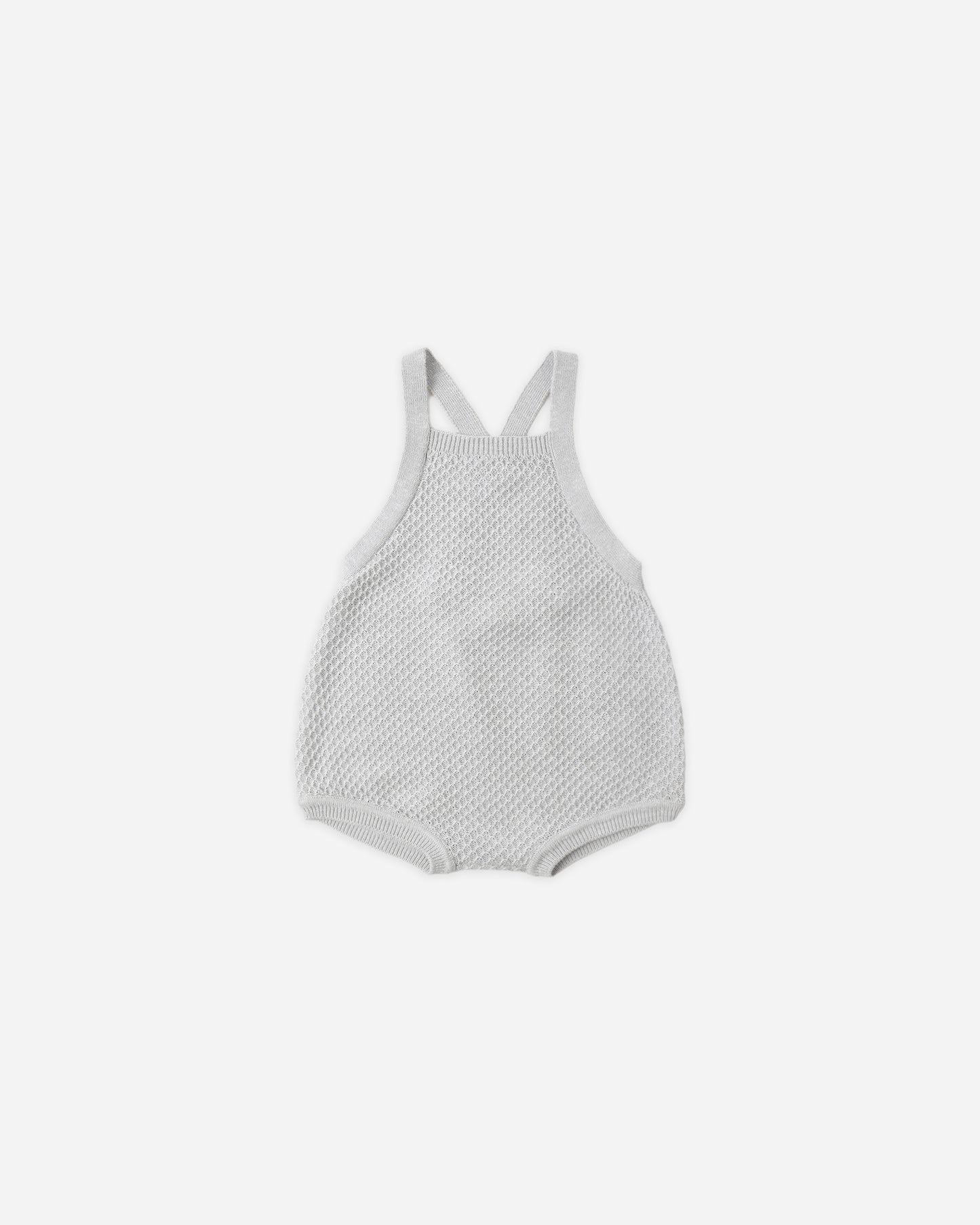 Quincy Mae Caleb Knit Shortall in Heathered Sky