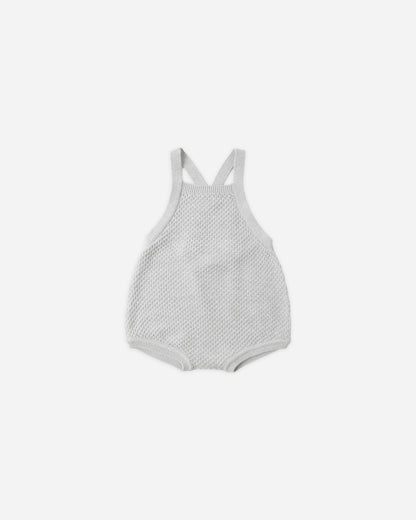 Quincy Mae Caleb Knit Shortall in Heathered Sky