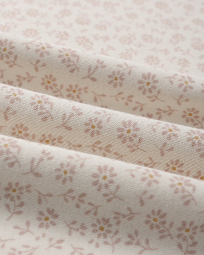 Quincy Mae Wrap Top & Footed Pant Set in Ditsy