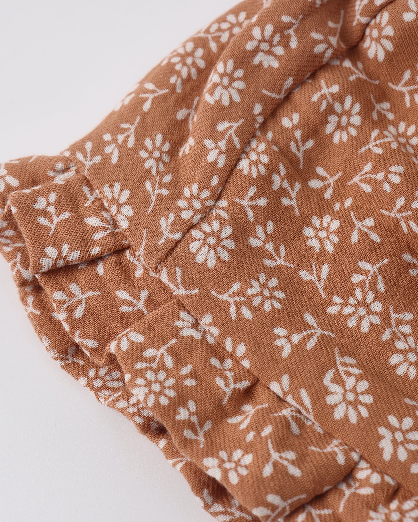 Quincy Mae Woven Ruffle Baby Bonnet in Poppy Floral