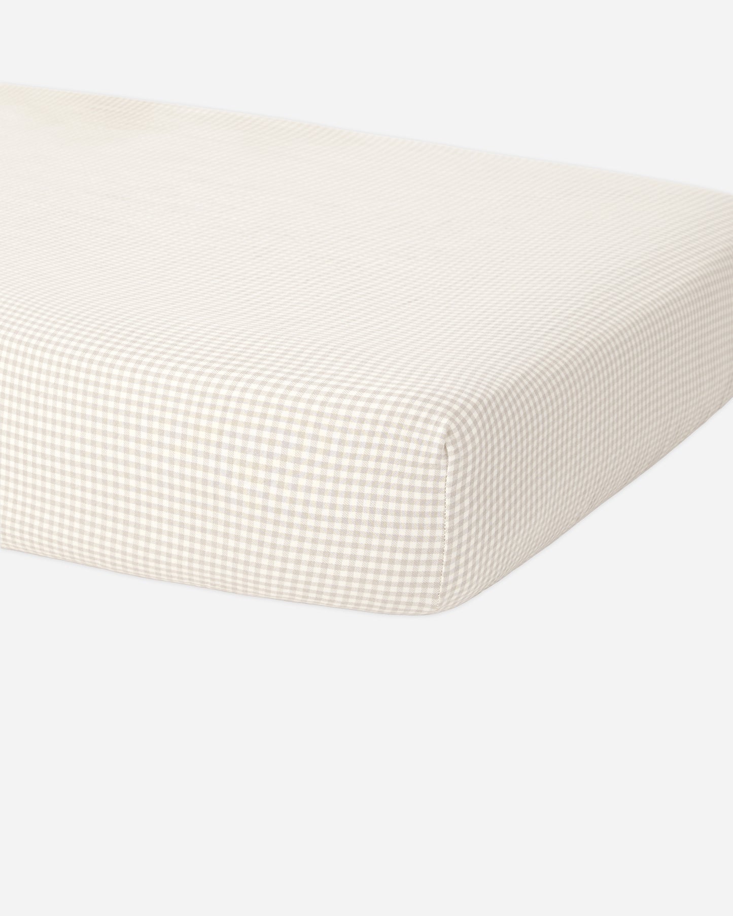 Quincy Mae Bamboo Crib Sheet in Oat Gingham